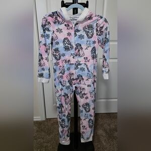 Disney Pink and Blue Footless Frozen One Piece